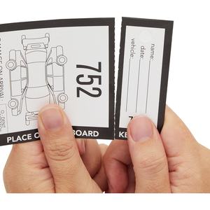 Tickets de stationnement pour valet, numérotés (000-999), tickets perforés en 3 parties pour événements, permis de stationnement, étiquettes suspendues pour voiture - Product Image 5