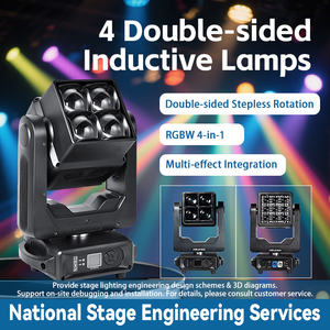 4pcs 60W hai mặt di chuyển đầu giai đoạn đèn vô hạn 360 ° chùm nhấp nháy dẫn ánh sáng cho lễ hội âm nhạc đám cưới thanh biểu diễn - Product Image 6