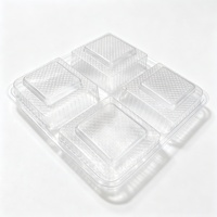 4-delige versfruitbak liner groothandel wegwerp PET blisterverpakking voor cadeauverpakkingen