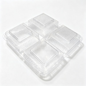 Insert en blister PET jetable à 4 compartiments pour plateau de fruits frais coupés, vente en gros, pour emballage de boîte cadeau - Product Image 4