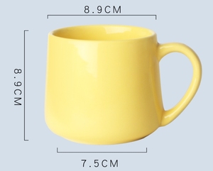 Custom Logo Printed <b>Large</b> Capacity Porcelain <b>Tea</b> <b>Cup</b> Big Belly Pink Glaze Ceramic Coffee Mug for Back to School Promotional Gift - Product Image 3