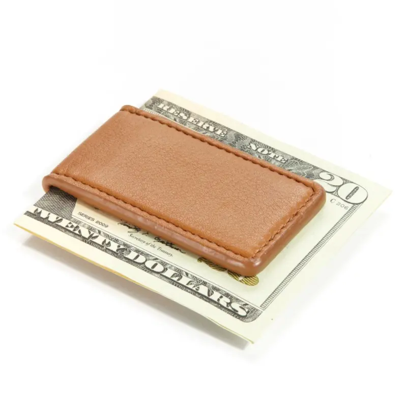Magnetic Money Clip Leather Money Holder Wallet Portable Mens Money Clips Great Gift