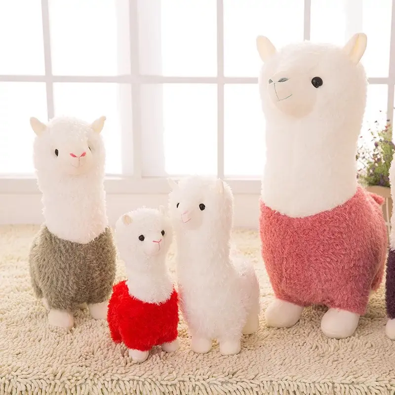 Alpaca peluche giocattoli di peluche alpaca giocattolo variopinto sveglio alpaca pecore giocattoli animali di peluche