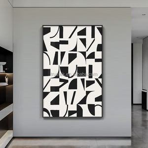 Arte Decorativa Astratta Grande Stampa Digitale ad Acquerello su Porcellana Cristallina per Decorazione Soggiorno - Product Image 1