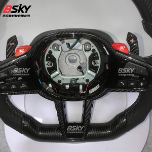 Pour BMW Série 1 2 3 4 5 6 <span class=keywords><strong>7</strong></span> 8 G20 G26 G30 G01 G02 G80 G82 G87 F90 F95 F96 M3 M4 Accessoires de voiture Volant en fibre de carbone CS - Product Image 6