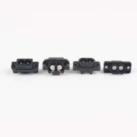 Conector Macho de Montaje en PCB IEC 60320 C8 de 2 Pines con Enchufe, 2.5A/5A 250V, Enchufe de Alimentación CA Industrial