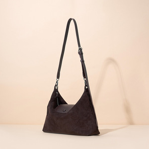 Sacs à main pour femmes, fabricant, OEM personnalisé, sacs à main de luxe vintage en daim et cuir véritable pour femmes - Product Image 1