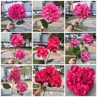 Simulierte Rosen in Rot-Magenta, Seidenblumen mit Webtechnik, Hochzeitsfotografie-Requisiten, Heimdekoration, Hotel-Dekoration, Weiche Chinesische Blumen