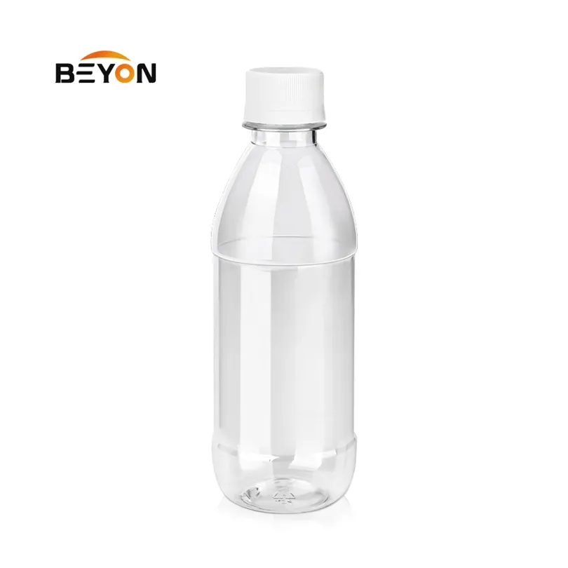 Garrafa de plástico personalizada para viagem, 300ml de plástico transparente para animais de estimação 20g