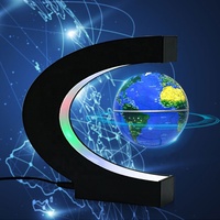 Globo de mapa del mundo LED magnético flotante portátil Levitación giratoria Globo terrestre iluminado Flottant LED