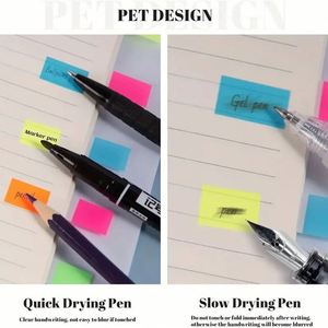 กระดาษโน้ตใส PET แบบมีกาวในตัว กันน้ำ ฉีกออกได้ สำหรับนักเรียน อุปกรณ์เตรียมกลับไปโรงเรียน - Product Image 3