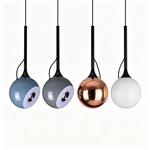 Lampada a Sospensione in Ferro, Lampadario G9 con Lampadina Singola, Illuminazione Unica per Sale da Pranzo e Soggiorni - Product Image 6