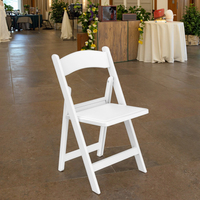 Chaise pliante moderne en résine plastique blanche, légère, confortable, écologique, empilable, pour salon, école, cuisine