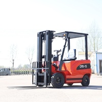 Kostenloser Versand 1,5 Tonnen Kleiner Elektro-Gabelstapler Emissionsfreier Gabelstapler Hocheffizienter Lager-Batterie-Gabelstapler
