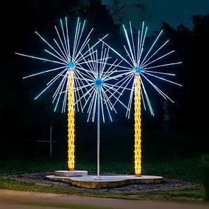 Lumière à motif de feux d'artifice LED RGB 3D pour l'affichage paysager de Noël dans les parcs à thème - Product Image 1