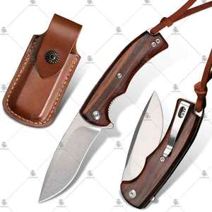 KEENHOPE Premium avusturya Bohler M390 toz çelik katlanır çakı amerikan çöl Ironwood kolu özelleştirilebilir OEM