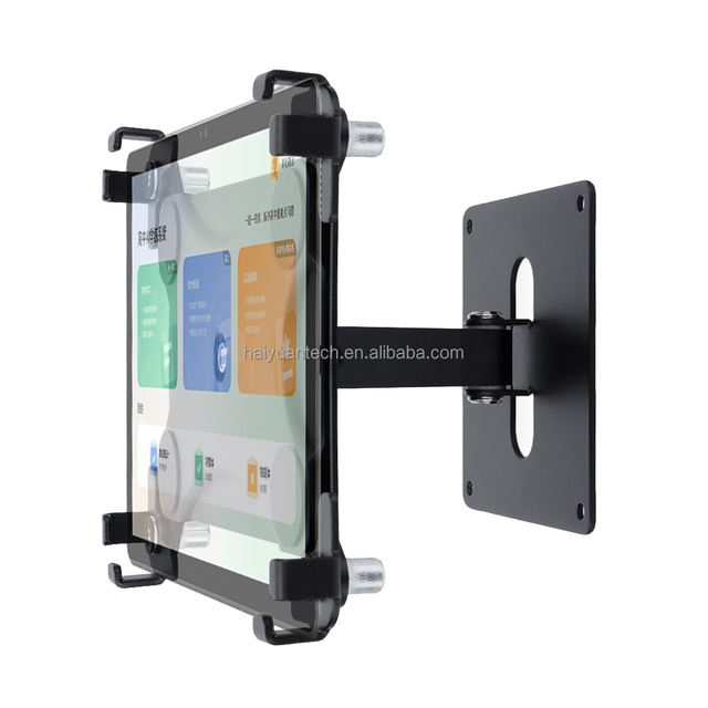 Customized Wall Tablet Stand Adjustable Tablet Wall Mount For10-13''ipad Aluminium Tablet Locking Enclosure Display