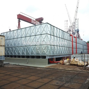 Réservoir d'eau pour lutte contre les incendies en acier inoxydable de 10 000 L avec garantie d'un an, panneaux en acier inoxydable 304/316 de qualité alimentaire, base en béton - Product Image 3