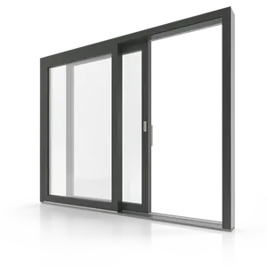 现代设计定制推拉窗门系统双层玻璃飓风冲击铝推拉窗