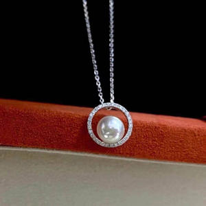 S925 Silver DIY <b>Pearl</b> Accessories Empty Tray with Small Flower Pendant and Earnail Fashion Style 9204 <b>Jewelry</b> <b>Set</b> - Product Image 3