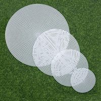 78112-4 feuilles de toile en plastique maille pour bricolage artisanat pour broderie point de croix tricot Crochet projets rond toile en plastique transparent