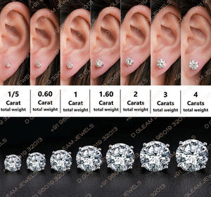 Pendientes de Diamantes Moissanite en Oro Amarillo con Certificación IGI para Mujer, Plata 925, 2.00 Ct, para Boda, Compromiso, Aniversario - Product Image 2