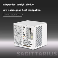 Boîtier NAS compact en métal 21,8 L, 8 baies, remplaçable à chaud, avec 4 emplacements PCIe pleine hauteur pour ordinateur de bureau