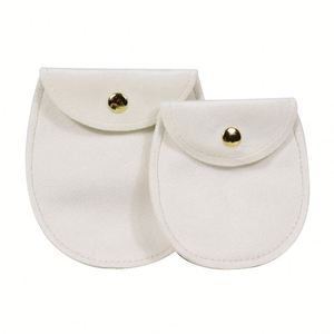 Pochette carrée en velours vintage portable pour bijoux, avec fermeture à bouton, pour bagues, boucles d'oreilles, colliers, boucle dorée, 8*8.3CM, vente en gros - Product Image 6