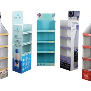 Customized Logo <b>Printing</b> Recycled Retail Product Display Pop Cardboard Floor Display <b>Stand</b> with PP Material Cutting Service - Product Image 5
