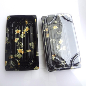 Disposable Plastic Sushi Togo Box take away with Anti-fog Lid