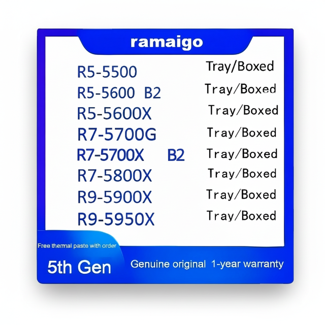R5 5600X 5600G 5600 5500 R7 5700X3D 5700G 5800X R9 5900X 5950X CPU