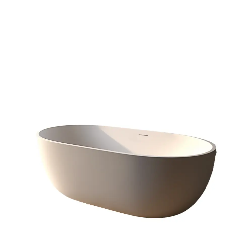 Stone bathtub with massage whirlpool for walking in the bathtub