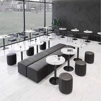 Offre Spéciale : Ensemble de Mobilier Commercial Moderne Personnalisé – Banc Sans Dossier et Chaises pour Salon de Thé, Salon de Thé au Lait, Restaurant, Café
