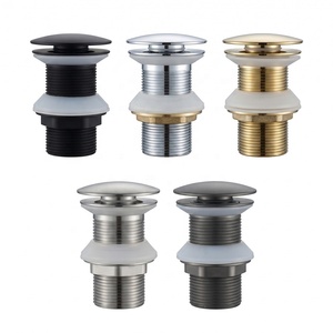 Vanne de vidange de lavabo moderne en laiton massif chromé, anti-corrosion, à <span class=keywords><strong>clic</strong></span>-<span class=keywords><strong>clac</strong></span>, G1-1/4, pour salle de bain et baignoire - Product Image 1