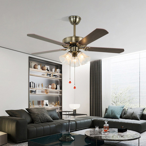 Plafonnier Design Moderne Décoratif de Luxe Vintage Ventilateurs de Plafond Led avec Télécommande Lustres et Lampes Suspendues - Product Image 2