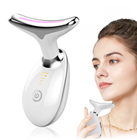Masseur facial et cervical rechargeable, adapté à la relaxation et aux soins de la peau, appareil alimenté par USB avec 3 modes, masseur portable pour la relaxation