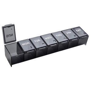 7 Days Weekly Pill Box 7 Compartments Pill Box Logo Plastic Material Pill Organizer