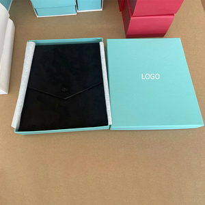 Factory Wholesale In Stock Custom Jewelry Pouch Luxury Packaging Bag For Women Necklace Bracelet Available In Black Grey Green - Product Image 4