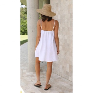 เดรสสายเดี่ยวทรงเข้ารูปเอวธรรมชาติ คุณภาพสูง ขายส่ง มีกระเป๋าข้าง ดีไซน์เรียบหรู สไตล์ลำลองหวานๆ สำหรับผู้หญิง - Product Image 3