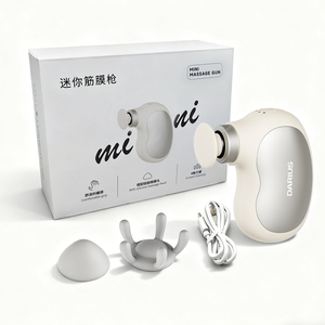 Pistola de Masaje Muscular Portátil Inalámbrica Compacta Personalizada, Mini Masajeador de Percusión Corporal con Vibración de Tejido Profundo, 2 Cabezales - Product Image 2