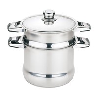 Ensemble d'ustensiles de cuisine de cuisine commerciale Pot inférieur à induction en acier inoxydable pour soupe Couscous Cuisson en métal pour la préparation des aliments