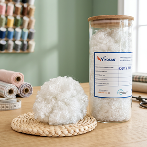 Rembourrage en fibre de polyester 100 % vierge 15D creuse, fibres courtes siliconées, pour oreiller antistatique - Product Image 1