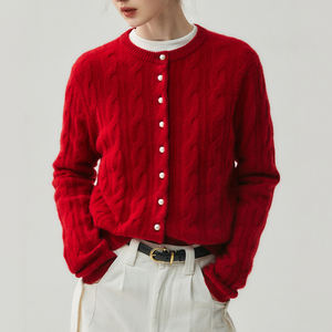 <span class=keywords><strong>เสื้อ</strong></span>คาร์ดิแกนผู้หญิง แขนยาว คอวี ติดกระดุมแถวเดียว สไตล์วินเทจ ผ้าแคชเมียร์ถัก แฟชั่นฤดูใบไม้ร่วงและฤดู<span class=keywords><strong>หนาว</strong></span> รุ่น Jxwatcher - Product Image 1