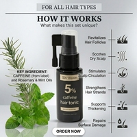 Huile capillaire à base de plantes pour le traitement du cuir chevelu, nourrissant les racines des cheveux, réparant et prévenant la chute des cheveux - Formule 2-en-1 pour usage commercial
