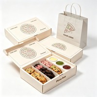 Boîte à pizza personnalisée écologique en gros d'usine, boîte d'emballage de haute qualité en carton alimentaire pour biscuits, beignets et pâtisseries