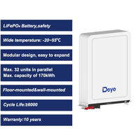 Vente à chaud Deye RW-M5.3 Pro 51.2V 104Ah batterie de stockage solaire 5.32kwh batterie au lithium-ion pour un usage domestique