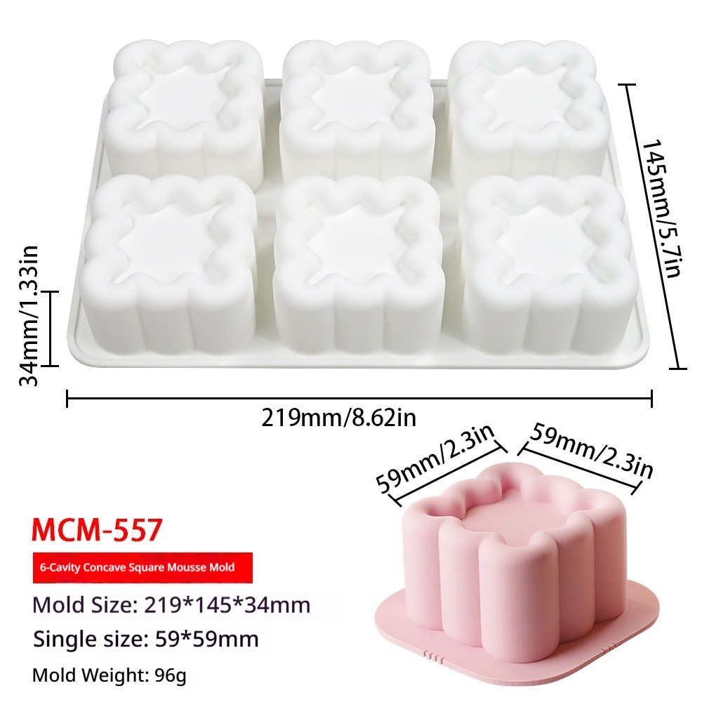 (6 carrés concaves 96g) mcm-557