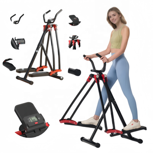 Nouvel arrivage : Vélo elliptique pliable portable pour usage domestique, avec pédales manuelles, écran LCD et structure en acier - Product Image 1