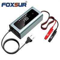Chargeur de batterie intelligent FOXSUR FBC1206L 12V6A à impulsions 12V pour voiture et moto, coque en alliage d'aluminium
