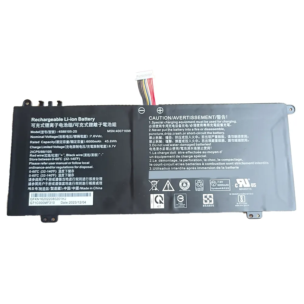 Batería genuina 40071698 4588105-2S para TOSHIBA Dynabook Satellite Pro, batería de ordenador portátil de la serie C50 C40 de la serie C50 y de la serie C50 DE LA C50-H-112